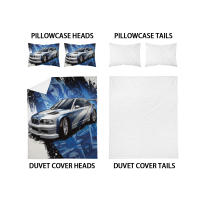 Juego De Cama Deportiva 3 Piezas Con Estampado De Carreras Incluye Funda De Edredón Y 2 Almohadillas No Rellenas Skin-friendly Transpirable Antipelusa - details 6