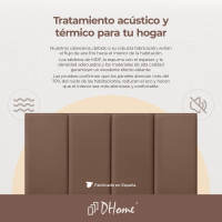 DHOME Cabecero Tapizado Polipiel Premium Premium Antimanchas Diseño Modular Vertical Autoadhesivo Cabezal Cama Altura 80cm - details 6