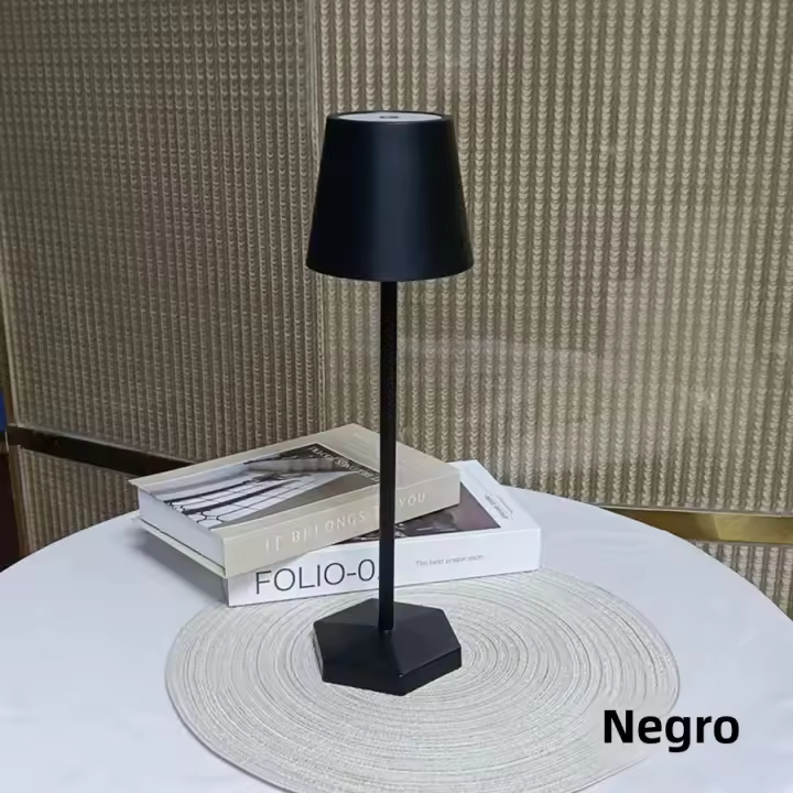 Lámpara De Mesa LED Táctil Recargable Con 3 Colores Luz Nocturna Para Lectura Decorativa Para Restaurante Hotel Bar Y Dormitorio - 1