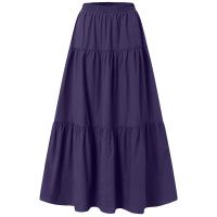 Vestido Maxi Vintage A-Line Para Mujer Color Sólido Casual Con Volantes Y Cintura Imperio Manga Larga Medio Ajuste Longitud Hasta El Tobillo - details 13