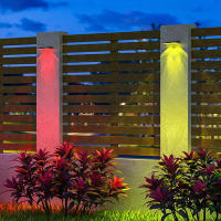 Luces De Pared Solares LED Para Exterior Luz De Valla RGB Luces De Jardín Solar Impermeables IP65 Para Decoración De Courtyard - details 9