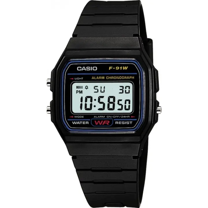 CASIO F-91W-1YEG RELOJ VINTAGE RETRO DIGITAL ORIGINAL - 1