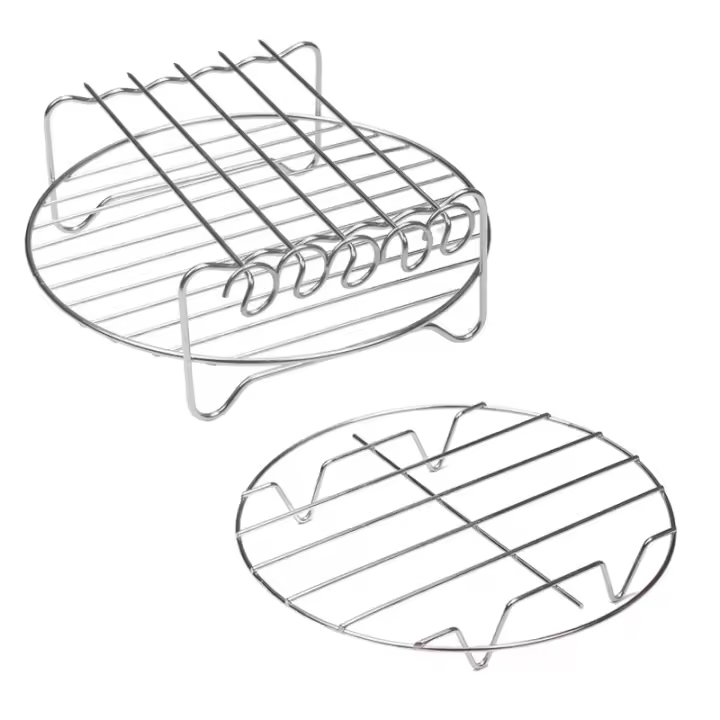 Estante para freidora de Aire-Estante de Doble Capa para pinchos, accesorios multiusos de Maple inoxydable para freidora - 1