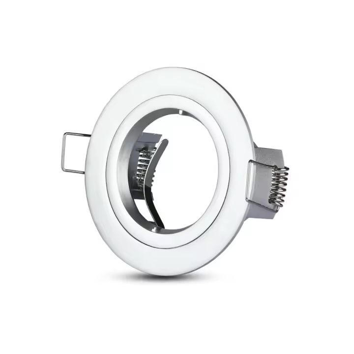 Aro de empotrar GU10 Redondo Gris Aluminio VT-774  VTAC - 1