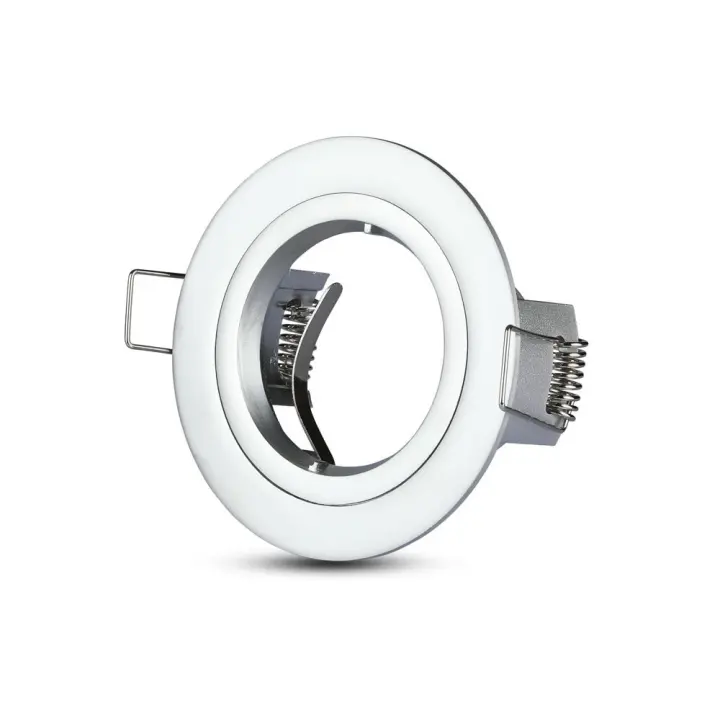 Aro de empotrar GU10 Redondo Gris Aluminio VT-774  VTAC - 1