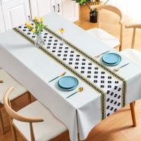 Qianniao Teléfono De Mesa Cuadrado De Piel Con Patrón De Cuadrícula Impermeable Y Resistente Al Aceite PVC Sencillo Para Mesa De Café Y Comedor - details 12