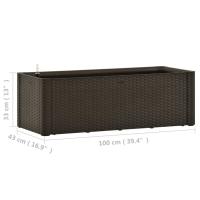 vidaXL Arriate con sistema de riego automático moca 100x43x33 cm - details 6