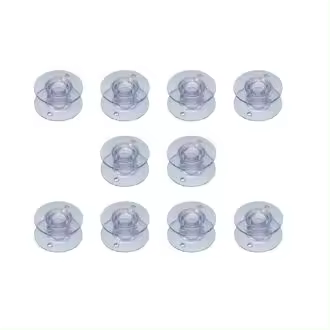Paquete de 10 canillas de plastico para maquinas de coser domesticas - 1