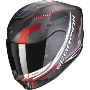 Casco Scorpion Exo-391 Haut Negro Mate Plata Rojo 22.06 139-416-262 - 1