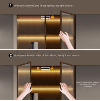 Sensor LED COB Para Puerta Enciende Aluminio Sobre Armario Cocina Escaleras Armario Lámpara Lateral De Cama Colección De Luces - details 5