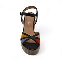 Calzados soraia, Sandalia de antelina y plataforma de yute, espardeñas de cuña, para mujer. - details 2