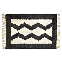 CAPRILO REGALOS & DECORACIÓN Alfombra Rectangular Decorativa Étnica de Algodón con Flecos. Decoración del Hogar. Regalos Originales. Dormitorios y Salón. Textil. 80 x 50 x 1 cm - details 0