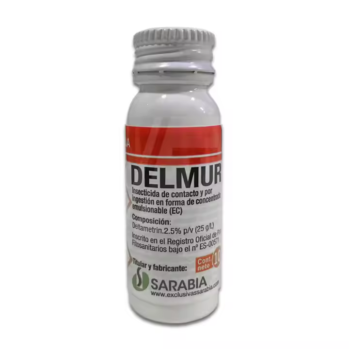 DELMUR Insecticida Agrícola Contacto e Ingestión Respetuoso medioambiente SARABIA Control de PLAGAS en CULTIVOS - 10 cc - 1