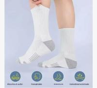 6 pairs of men's outdoor fitness socks, high quality, comfortable and soft, strong grip, football socks, plus size, new style - details 3