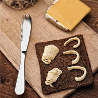 Cuchillo De Queso Y Mantequilla De Acero Inoxidable Herramienta De Cocina Para Queso Pan Mermelada Tamaño Único Fácil De Lavar - details 7