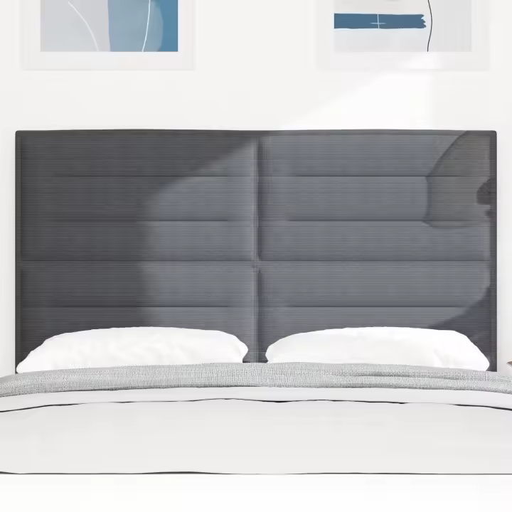 Cabecero vidaXL Diseño Simple Gris Oscuro 160 cm Tela de Pana - 1