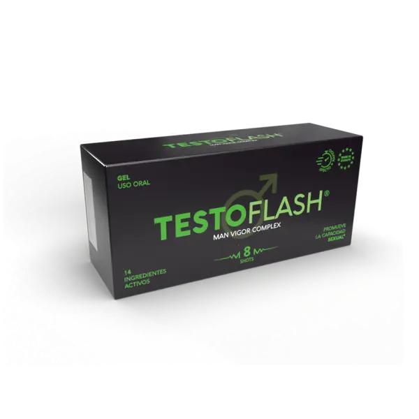Testoflash Potenciador Sexual Suplemento Bebible en Gel. Erecciones más fuertes y duraderas. - 1