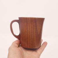 1PC Taza De Madera Con Agua De Miel Japonesa Creativa Jujube Taza De Café Té Cerveza Jugo Leche Con Mango Natural Artesanal - details 1