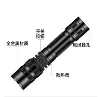 Linterna de luz potente con carga USB L2, linterna LED táctica de aleación de aluminio súper brillante para exteriores, resistente al agua - details 8
