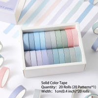 Set De 20 Rolls De Cinta Adhesiva Washi Para Manualidades Artesanías Empaquetado De Regalos Diario Scrapbooking Etiquetado Código Decoración - details 6