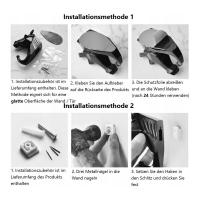 Gancho de pared autoadhesivo de resina animal, gancho para toallas, gancho para puerta de pared, almacenamiento de toallas y ropa, jirafa negra - details 2