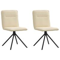 vidaXL Sillas de comedor 2 unidades tela en color Gris oscuro/Taupé/Gris nube y más | cómodas modernas ergonómicas para comedor cocina salón hogar - details 10