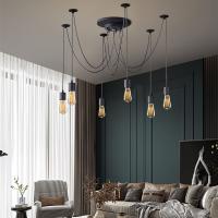 Lámpara Colgante Industrial Retro Para Restaurante Ropa Y Hogar Con Multiple Cabezas Estilo Araña Para Sala De Estar Y Dormitorio - details 0