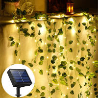 Luces De Cadena LED Solar Ivy Vine Con Hojas De Sandía Y Girasol Artificial Decoración De Jardín Al Aire Libre Para Navidad Y Año Nuevo - details 7