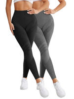 2 Piezas Leggings Mujer Push up Ejercicio Deportivo Leggings Mujer Scrunch Glúteos Pantalones De Gimnasio Sin Costuras Talla Verdadera - details 4