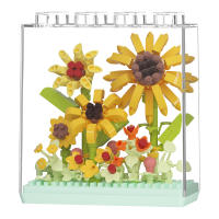 Bloques De Construcción Creativos Flower Dream Juego De Montaje Para Mesa Ornamento De Oficina Regalo De Flores Para Mujeres Bloques De Plástico ABS Tamaño Pequeño Compatible Con Lego - details 7