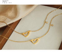 Encanto Joyería minimalista chapado en oro de acero inoxidable clásico Shell en forma de corazón collar de concha para mujer fiesta boda - details 6