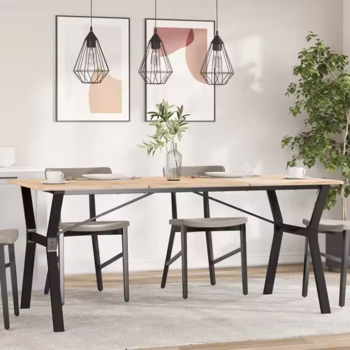 vidaXL Patas de mesa de comedor estructura Y acero 160x80x73 cm - 1