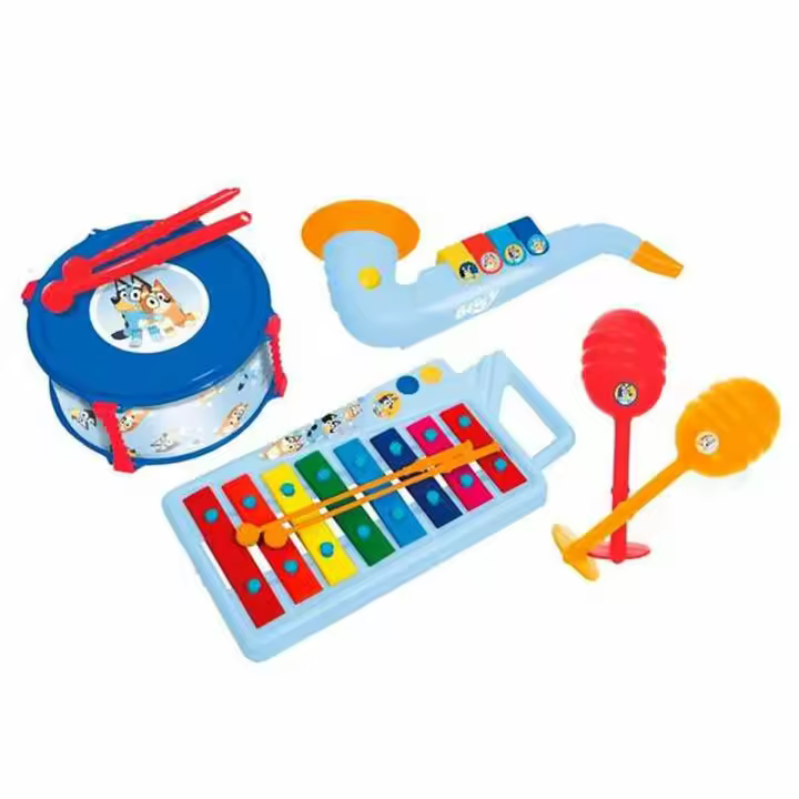 Set de instrumentos musicales de juguete Bluey 9 Piezas - 1