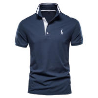 Camisas De Polo Para Hombre AIOPESON Algodón Con Bordado De Giraffa Manga Corta Alta Calidad Diseño De Marca Ropa Casual De Verano - details 1