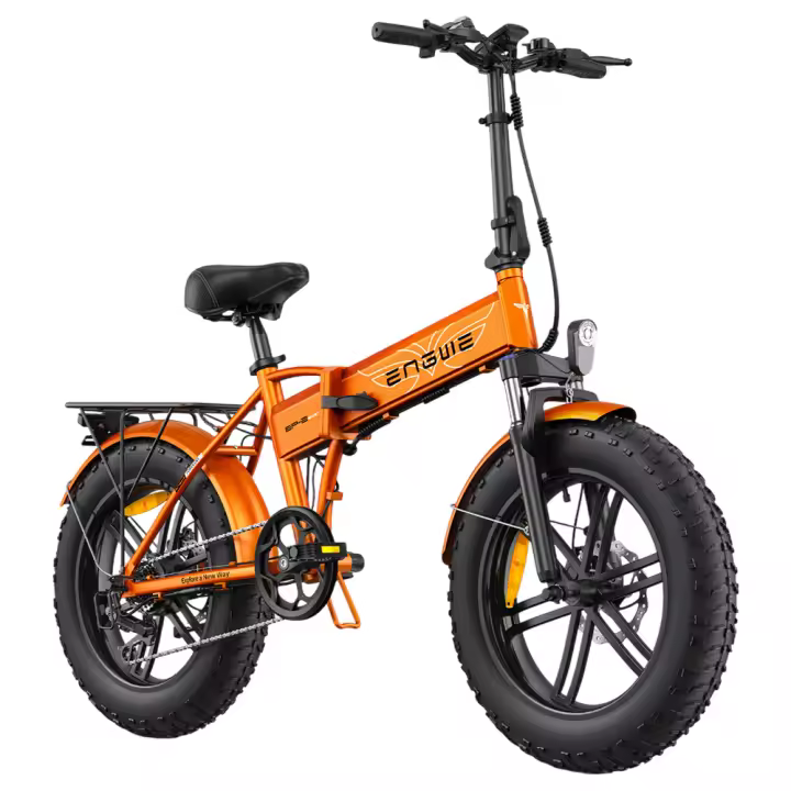 Bicicleta Eléctrica Plegable ENGWE EP-2 Boost, Motor 250W, Batería 48V 13Ah, Neumáticos Anchos  20*4.0 pulgadas, Máxima 25 km/h, Autonomía 120 km, Freno Disco Mecánico Delantero y Trasero, Sensor de Par, Suspensión Delantera, Shimano 7 Velocidades - 1
