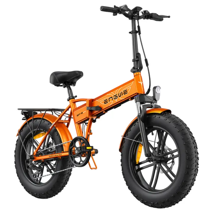 Bicicleta Eléctrica Plegable ENGWE EP-2 Boost, Motor 250W, Batería 48V 13Ah, Neumáticos Anchos  20*4.0 pulgadas, Máxima 25 km/h, Autonomía 120 km, Freno Disco Mecánico Delantero y Trasero, Sensor de Par, Suspensión Delantera, Shimano 7 Velocidades - 1