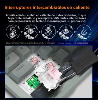 Teclado Mecánico De Juego E-YOOSO Hz82 RGB USB 8K Con Interruptores Magnéticos 82 Teclas Cable Desmontable Para PC Laptop - details 7