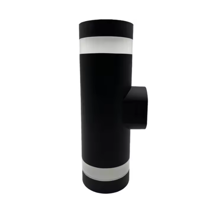 FactorLED Aplique Exterior de Pared Negro 18W SOLNA, 1980Lm, IP65 Impermeable, Lampara para Pared, dos puntos de luz, Luz Seleccionable 3000K 4000K o 6000K - 1
