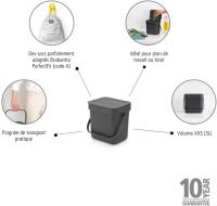 "Receptor para los Residuos orgánicos, 3L,5L Se puede utilizar de PIE o colgarlo de La Pared-soporte de fijación incluido Unidad compacta que ahorra Espacio-óptimo para separar Los Residuos del Hogar" - details 2