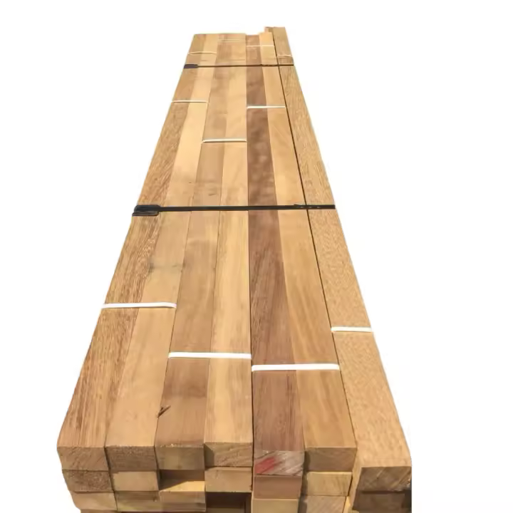 MADERTERRANEO Pack de 10 listones decorativos de madera tropical en iroko cepillado exterior de largo 2,40 m - 1