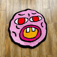 Alfombra Rosa Cherry Bomb De LAKEA Alfombra Tejida a Mano Para Decoración De Habitaciones Estilo Kawaii Pequeña Alfombra Con Diseño De Círculos Y Agujeros Para Dormitorio - details 7