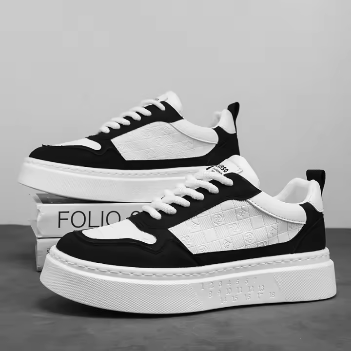 Zapatos Casuales Para Hombre De Cuero De Alta Calidad Comodidad Plataforma Antideslizante Zapatillas Deportivas Con Suela Gruesa Para Correr - 1