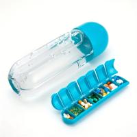 Botella De Agua Portátil Con Caja De Medicamentos Integrada Para Deporte Gimnasio Camping Y Viajes 501ml-600ml - details 5