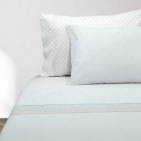 Manterol - Juego de sábanas estampado ornamental. Calidad 50% Algodón 50% Poliéster. Incluye bajera ajustable, encimera y fundas de almohada. Sábana de verano con diseño moderno. - details 1