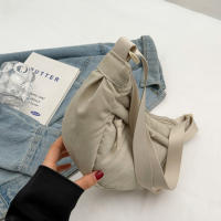 Bolso De Mano En Forma De Dumpling Para Mujer Estilo Casual Con Correa Ajustable Bolso Crescent Bolsos De Hombro Moda Sólida - details 11