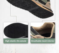 Zapatos de Trabajo de Moda Antichoque con Punta de Acero Cómodos Resistentes a la Perforación y Antideslizantes para Hombres - details 3