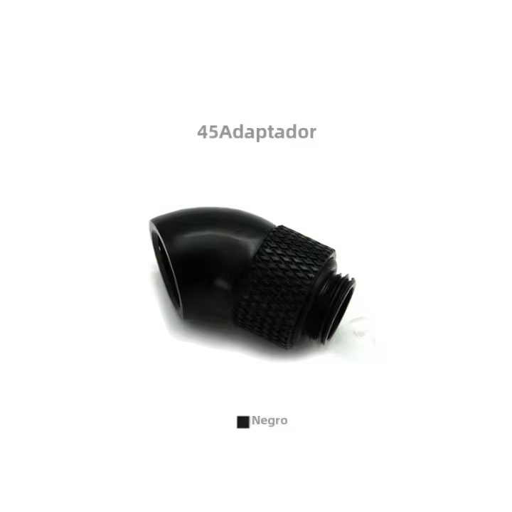 Adaptador Rotativo De Ángulo Ajustable 45° 90° Enchufe De Compresión Manual 360° G1/4'' Disponible En 4 Colores: Oro Plata Negro Blanco - 1