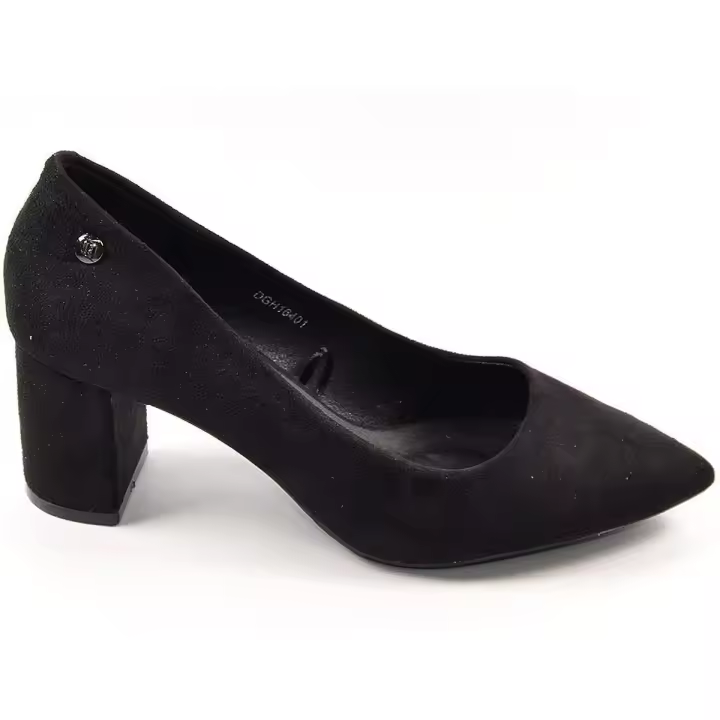 16401 D'angela Zapato Salon Textil Planta Piel Tacon Ancho Mujer - 1