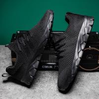 Zapatos De Running Casuales Para Hombre Transpirables De Fibra deFlyknit Suela Suave Ligera Y Respiradera Para Todas Las Estaciones Zapatos Deportivos De Outdoor - details 13