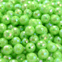Talares Acrílicos Redondos Facetados AB Color 6mm 8mm 100/200 Piezas Para Fabricación De Joyas Pulseras Collares Hechas a Mano - details 12